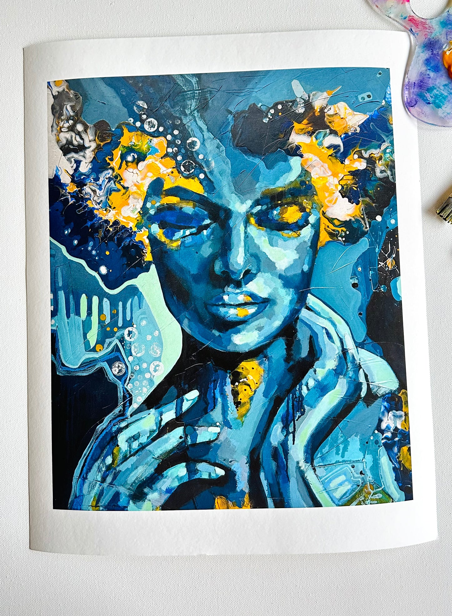 “Starry Night’s Ethereal Muse”  Fine Art Print